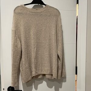 Elegant Beige Crew Neck Sweater